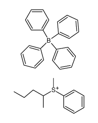 phenylmethyl(2-pentyl)sulfonium tetraphenylborate结构式