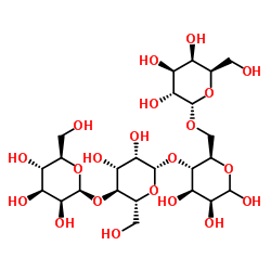 α-D-Galactopyranosyl-(1->6)-[β-D-mannopyranosyl-(1->4)-β-D-mannopyranosyl-(1->4)]-D-mannopyranose Structure