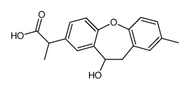 10,11-Dihydro-11-hydroxy-α,8-dimethyldibenz[b,f]oxepin-2-acetic acid结构式