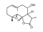 8α-hydroxy-4α,5β-epoxy-11βH-germacr-1(10)E-en-12,6-α-olide Structure