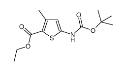 5-tert-Butoxycarbonylamino-3-methyl-thiophene-2-carboxylic acid ethyl ester Structure