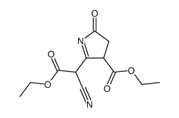 (3-ethoxycarbonyl-5-oxo-3,4-dihydro-5H-pyrrol-2-yl)-cyano-acetic acid ethyl ester结构式