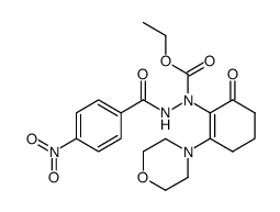 ethyl 1-(2-morpholino-6-oxocyclohex-1-en-1-yl)-2-(4-nitrobenzoyl)hydrazine-1-carboxylate Structure