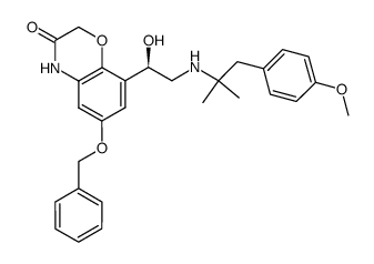 8-[(1R)-1-Hydroxy-2-[[2-(4-methoxyphenyl)-1,1-dimethylethyl]amino]ethyl]-6-(phenylmethoxy)-2H-1,4-benzoxazin-3(4H)-one Structure