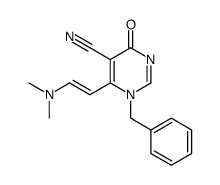 1-Benzyl-4-oxo-5-cyano-6-(β-N,N-dimethylaminovinyl)-1,4-dihydropyrimidine Structure