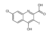 7-chloro-4-hydroxy-3-iodo-quinoline-2-carboxylic acid结构式