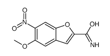 5-methoxy-6-nitro-1-benzofuran-2-carboxamide结构式