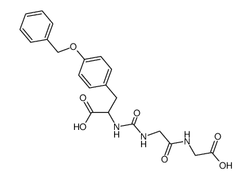 N-<(1R,S)-2-(4-Benzyloxyphenyl)-1-carboxyethylaminocarbonyl>glycyl-glycin Structure