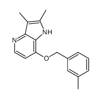 2,3-dimethyl-7-[(3-methylphenyl)methoxy]-1H-pyrrolo[3,2-b]pyridine结构式