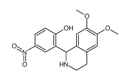 2-(6,7-dimethoxy-1,2,3,4-tetrahydroisoquinolin-1-yl)-4-nitrophenol结构式