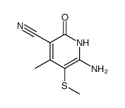 6-Amino-4-methyl-5-methylsulfanyl-2-oxo-1,2-dihydro-pyridine-3-carbonitrile Structure