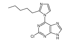 2-chloro-6-(2-pentylimidazol-1-yl)purine Structure