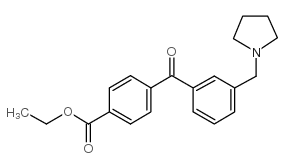 4'-CARBOETHOXY-3-PYRROLIDINOMETHYL BENZOPHENONE Structure