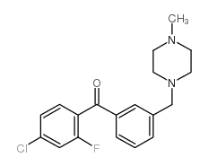 4-CHLORO-2-FLUORO-3'-(4-METHYLPIPERAZINOMETHYL) BENZOPHENONE picture