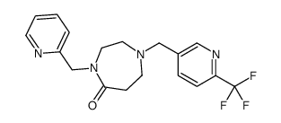 4-(2-Pyridinylmethyl)-1-{[6-(trifluoromethyl)-3-pyridinyl]methyl} -1,4-diazepan-5-one Structure