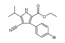 1H-Pyrrole-2-carboxylic acid, 3-(4-bromophenyl)-4-cyano-5-(1-methylethyl)-, ethyl ester Structure