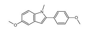 5-methoxy-2-(4-methoxyphenyl)-1-methyl-1H-indole结构式