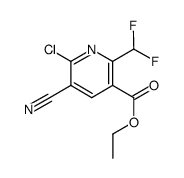 ethyl 6-chloro-5-cyano-2-(difluoromethyl)nicotinate Structure