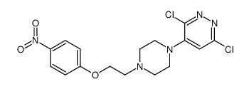 3,6-dichloro-4-[4-[2-(4-nitrophenoxy)ethyl]piperazin-1-yl]pyridazine Structure