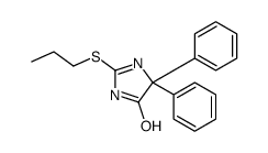 4,4-diphenyl-2-propylsulfanyl-1H-imidazol-5-one结构式