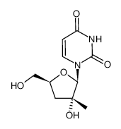 3'-deoxy-2'-C-methyluridine结构式