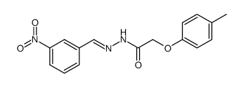 N'-(3-nitrobenzylidene)-2-(p-tolyloxy)acetohydrazide结构式