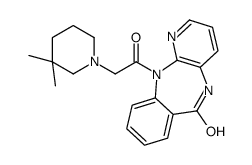 11-[2-(3,3-dimethylpiperidin-1-yl)acetyl]-5H-pyrido[2,3-b][1,4]benzodiazepin-6-one Structure