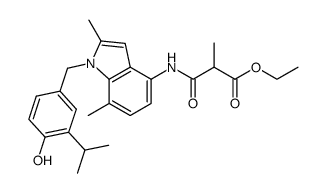 Ethyl N-[1-(4-hydroxy-3-isopropylbenzyl)-2,7-dimethyl-1H-indol-4-yl]-2-methyl-malonamate Structure