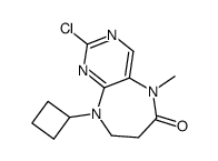 10-chloro-2-cyclobutyl-6-methyl-2,6,9,11-tetrazabicyclo[5.4.0]undeca-7,9,11-trien-5-one结构式