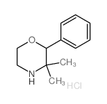 Morpholine,3,3-dimethyl-2-phenyl-, hydrochloride (1:1)结构式