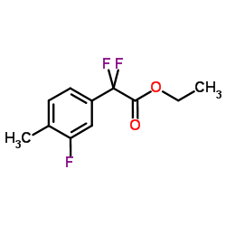 Ethyl difluoro(3-fluoro-4-methylphenyl)acetate structure