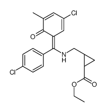 ethyl (1R,2R)-2-[[[(Z)-(3-chloro-5-methyl-6-oxocyclohexa-2,4-dien-1-ylidene)-(4-chlorophenyl)methyl]amino]methyl]cyclopropane-1-carboxylate Structure