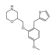 2-[[5-methoxy-2-(thiophen-2-ylmethyl)phenoxy]methyl]morpholine结构式