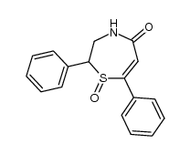 2,7-diphenyl-5-oxo-2,3,4,5-tetrahydro-1,4-thiazepine 1-oxide结构式