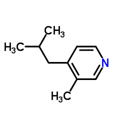 Pyridine, 3-methyl-4-(2-methylpropyl)- (9CI) Structure