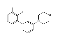 1-(2',3'-difluorobiphenyl-3-yl)piperazine结构式