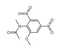 N-methyl-2'-methoxy-4',6'-dinitroacetanilide Structure