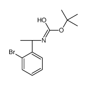 (S)-(2-溴苯基)乙基氨基甲酸叔丁酯结构式