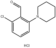 2-氯-6-(哌啶-1-基)苯甲醛盐酸盐结构式