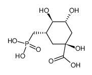 <1S-(1α,3β,4α,5β)>-1,3,4-trihydroxy-5-(phosphonomethyl)cyclohexane-1-carboxylic acid Structure