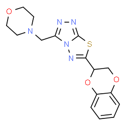 6-(2,3-dihydro-1,4-benzodioxin-2-yl)-3-(morpholin-4-ylmethyl)[1,2,4]triazolo[3,4-b][1,3,4]thiadiazole结构式