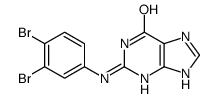 2-(3,4-dibromoanilino)-3,7-dihydropurin-6-one结构式