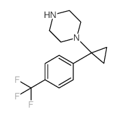 1-(1-(4-(TRIFLUOROMETHYL)PHENYL)CYCLOPROPYL)PIPERAZINE结构式