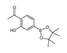 1-[2-hydroxy-4-(4,4,5,5-tetramethyl-1,3,2-dioxaborolan-2-yl)phenyl]ethanone结构式