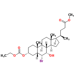 (3α,5β,6α,7α)-6-Bromo-3-[(ethoxycarbonyl)oxy]-7-hydroxycholan-24-oic Acid Methyl Ester结构式