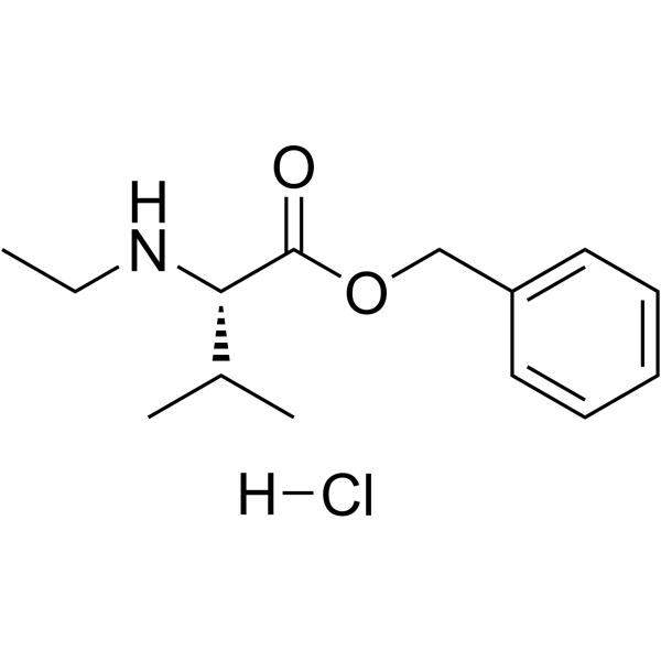 L-缬氨酸,N-乙基-,苯甲基酯盐酸盐结构式