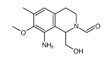 8-amino-1-(hydroxymethyl)-7-methoxy-6-methyl-3,4-dihydro-1H-isoquinoline-2-carbaldehyde结构式