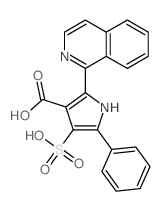 1H-Pyrrole-3-carboxylicacid, 2-(1-isoquinolinyl)-5-phenyl-4-sulfo-结构式