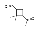 Cyclobutanecarboxaldehyde, 3-acetyl-2,2-dimethyl- (9CI) structure