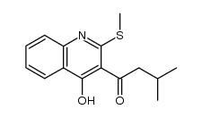 4-hydroxy-3-(3-methylbutanoyl)-2-methylmercapto quinoline Structure